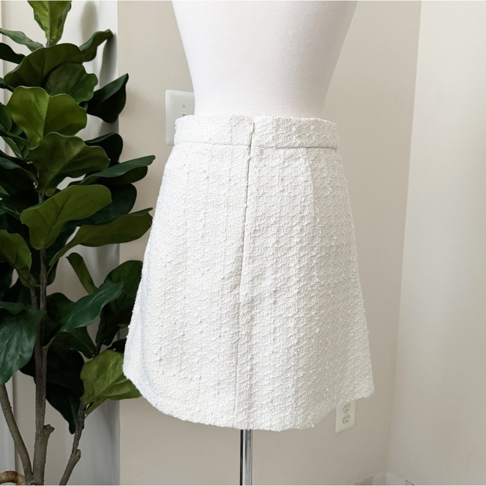 White tweed style mini Skirt - Picture 11 of 11